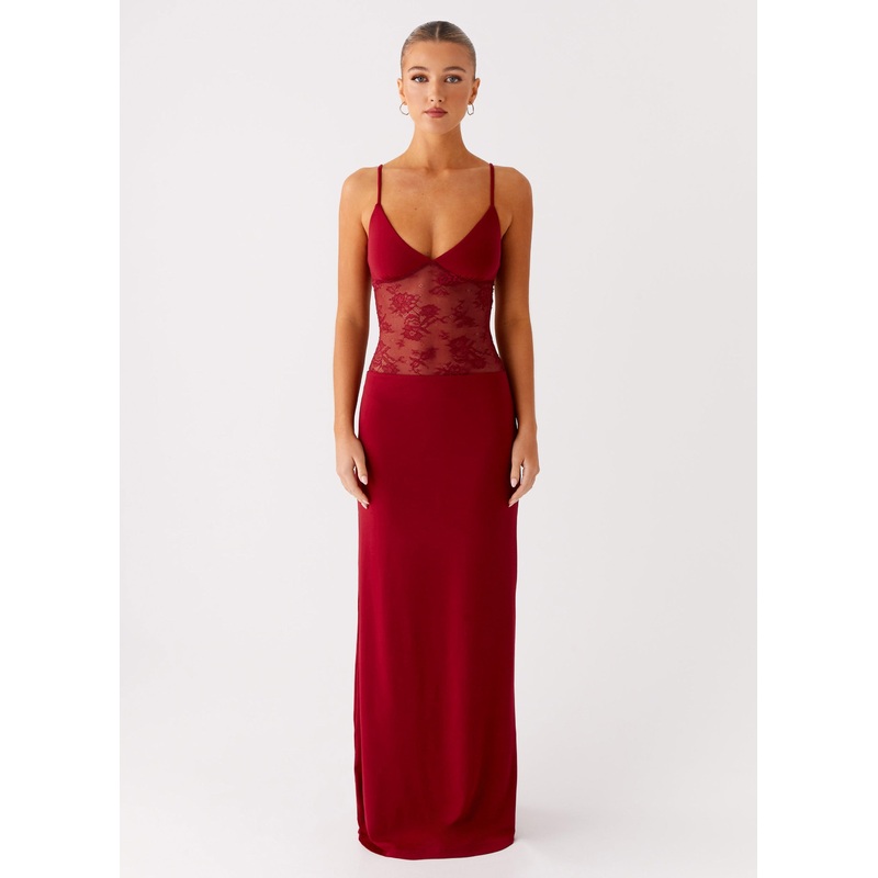 Envy Maxi Dress – Maroon Maroon US 0