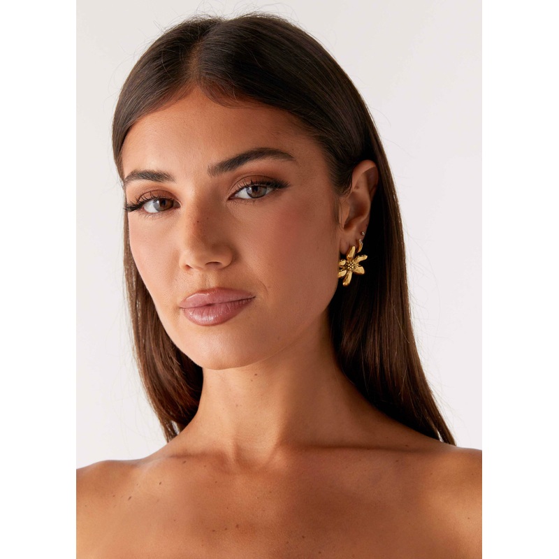 Jadie Earrings – Gold Gold One Size