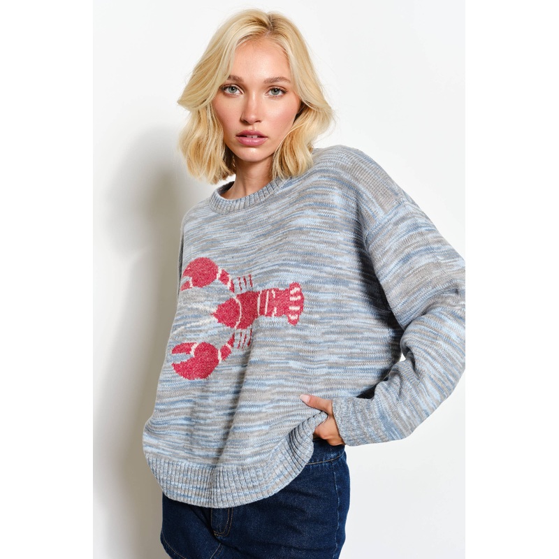 Pearl Lobster Sweater Blue Multi Small