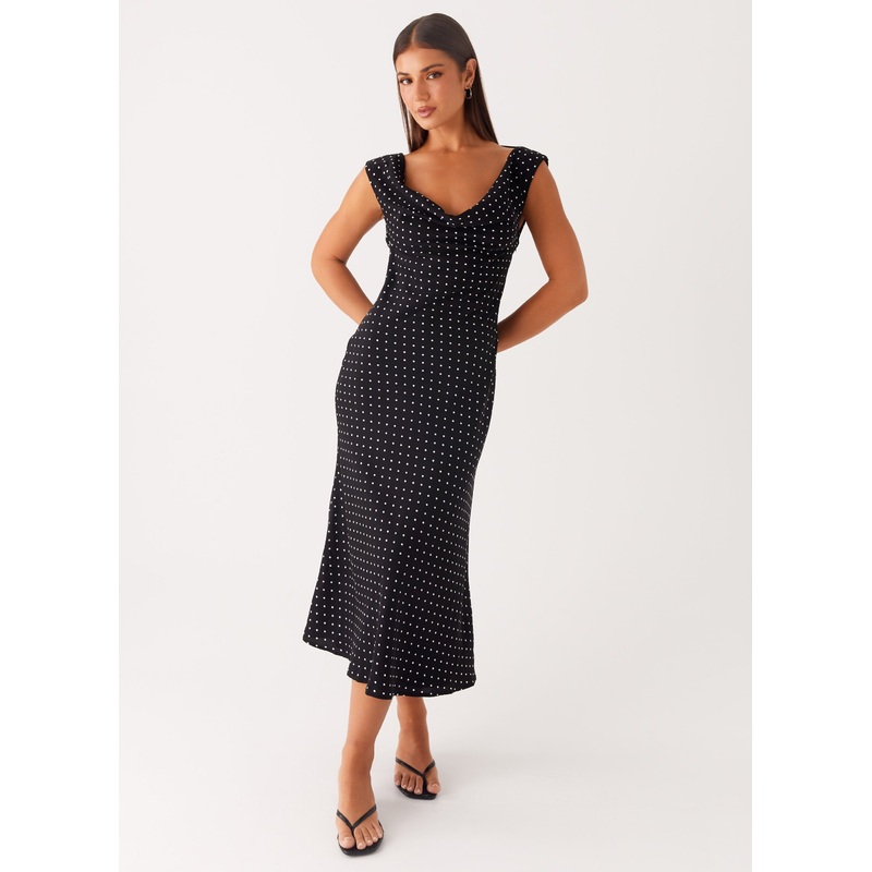 Role Model Maxi Dress – Black Polka Dot Black Polka Dot US 0