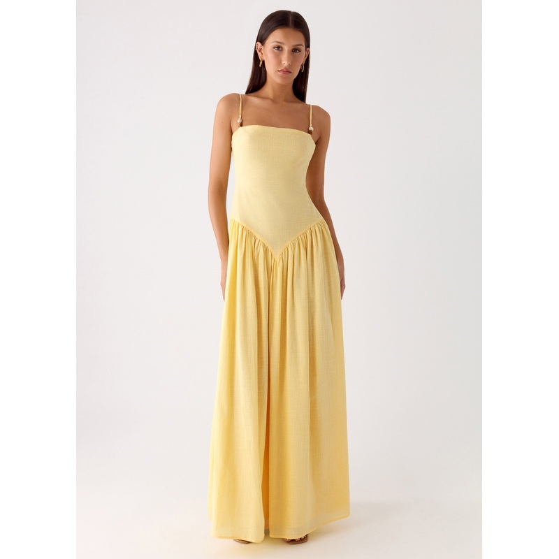 Aura Linen Maxi Dress – Lemon Lemon US 0