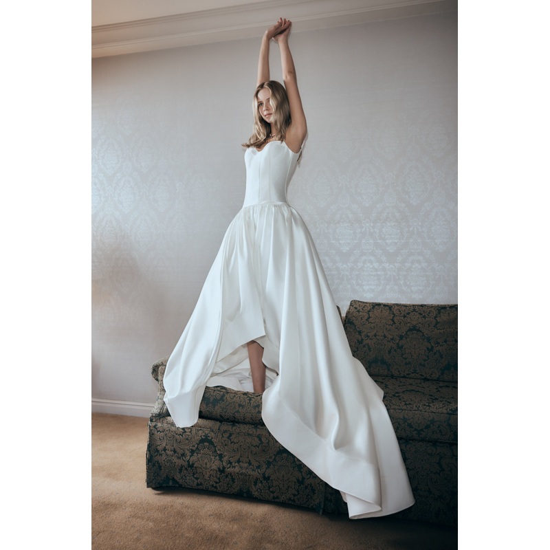 Carol Taffeta Maxi Gown – Ivory XXS
