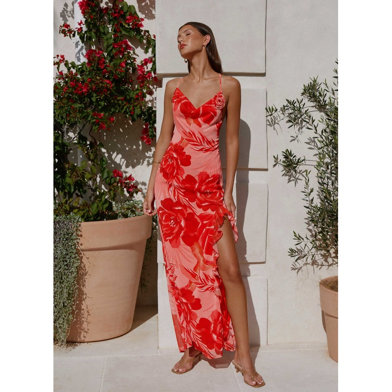 First Class Maxi Dress – Sicily Sunsets Print Sicily Sunsets Print US 0