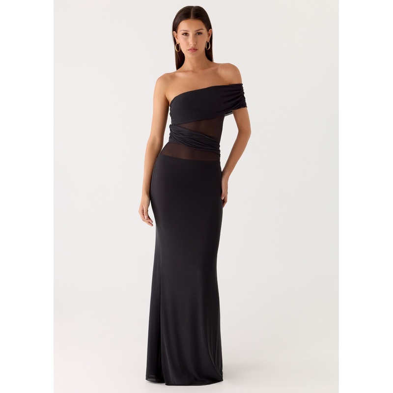 Lumi Maxi Dress – Dark Grey Black US 0