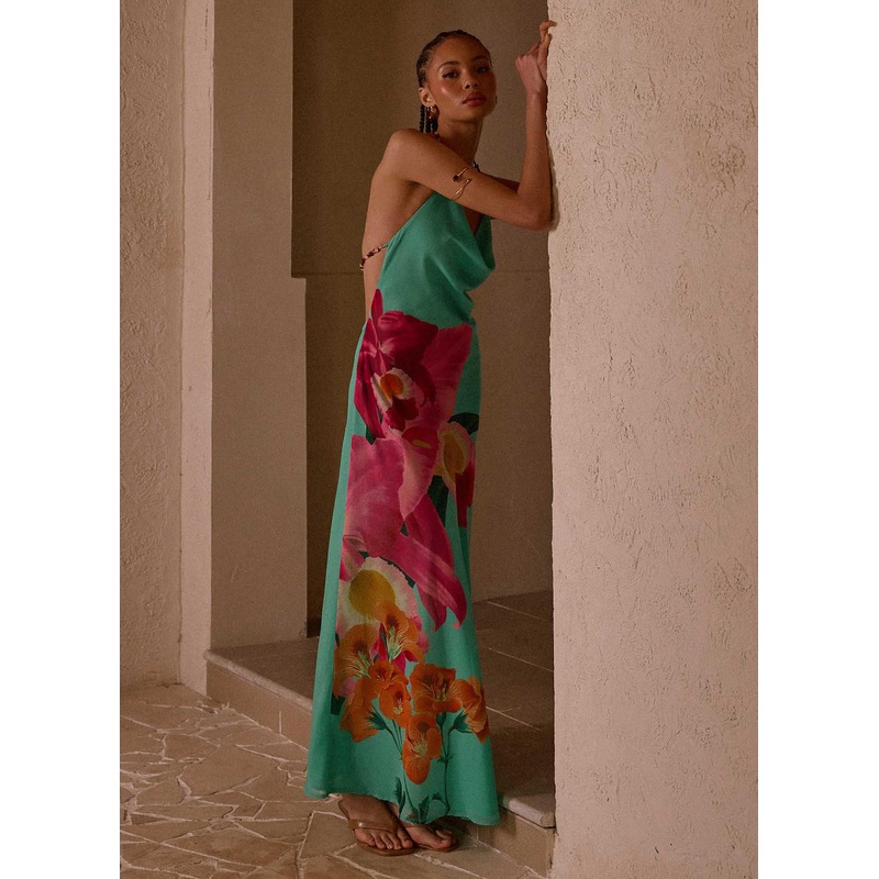 Morning Crush Cowl Maxi Dress – Jungle Bloom Jungle Bloom US 0