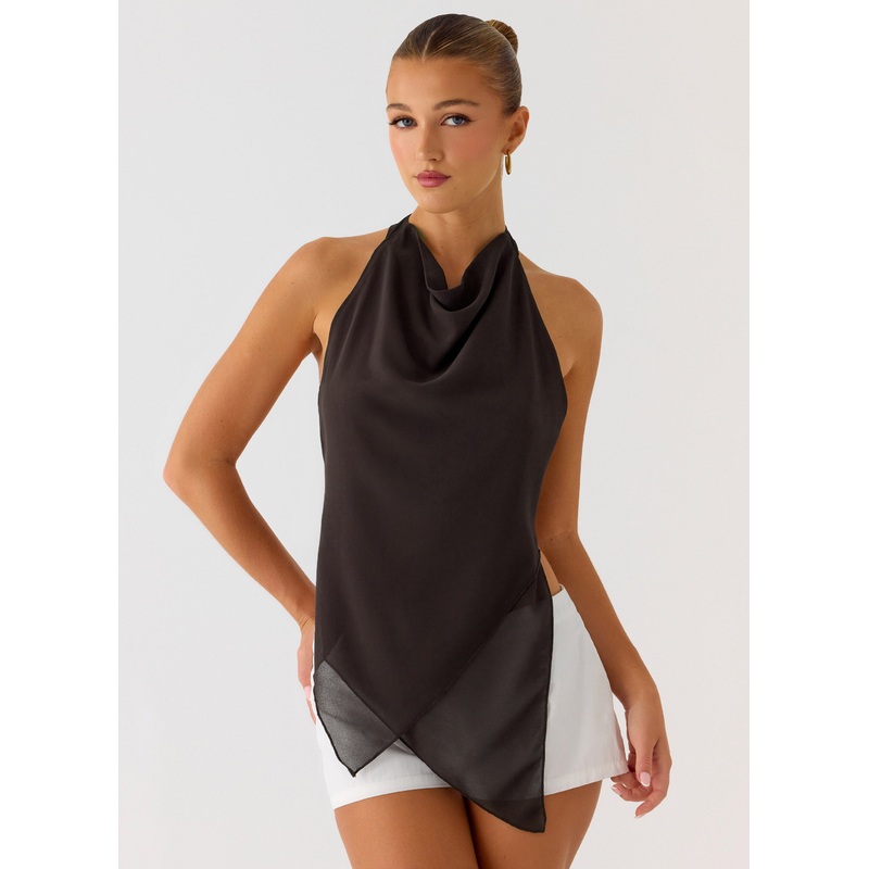 Altego Layered Backless Top – Cool Chocolate Cool Chocolate US 0