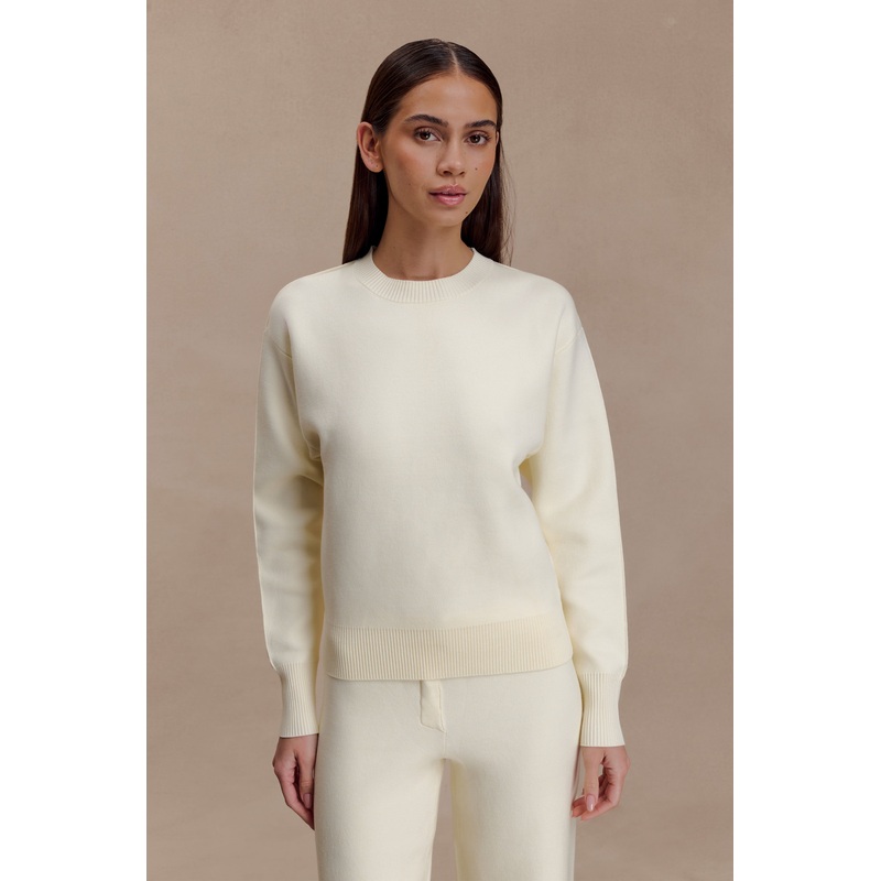 Braxton Cozy Knit Jumper – Ivory XXS