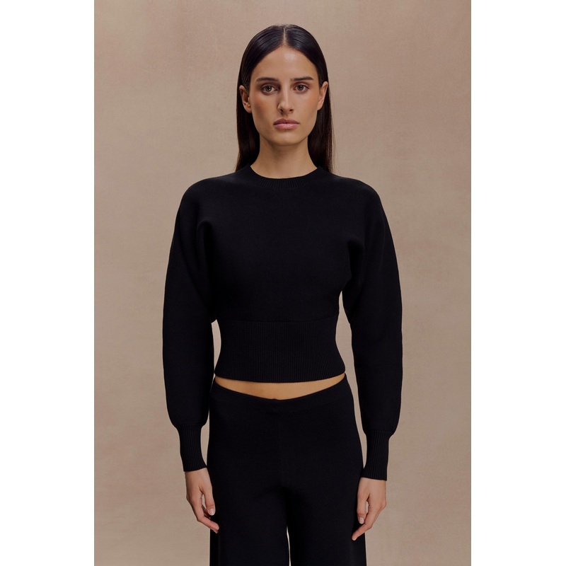 Ciaralee Cinched Waist Jumper – Black XXS