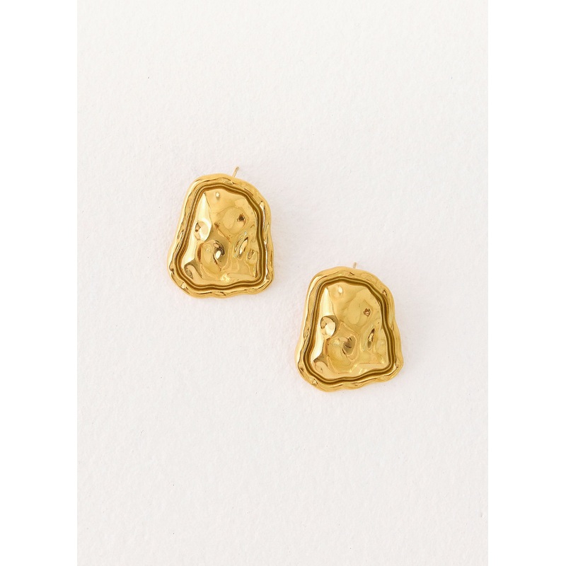 Gravity Earrings – Gold Gold One Size