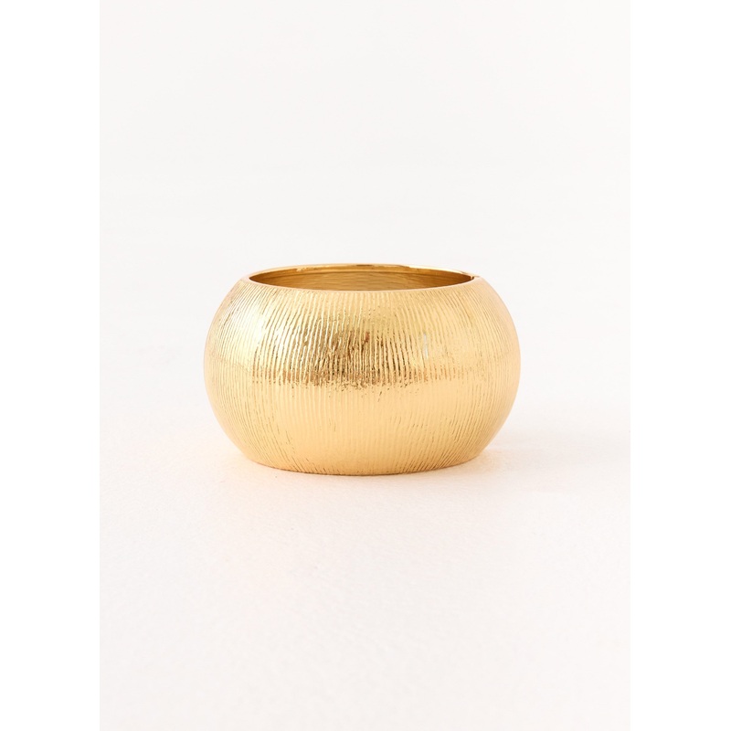 Obsidian Bangle – Gold Gold One Size