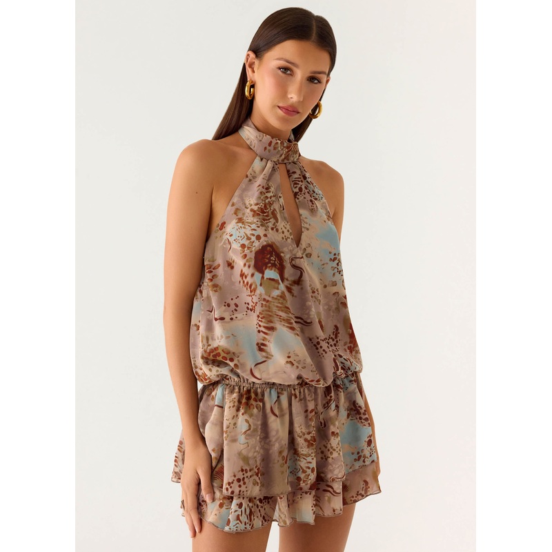 Rhodanthe Drop Waist Mini Dress – Desert Blur Desert Blur US 0