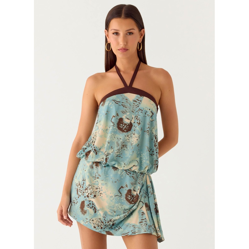 Switch Up Halter Mini Dress – Aqua Blur Aqua Blur US 0