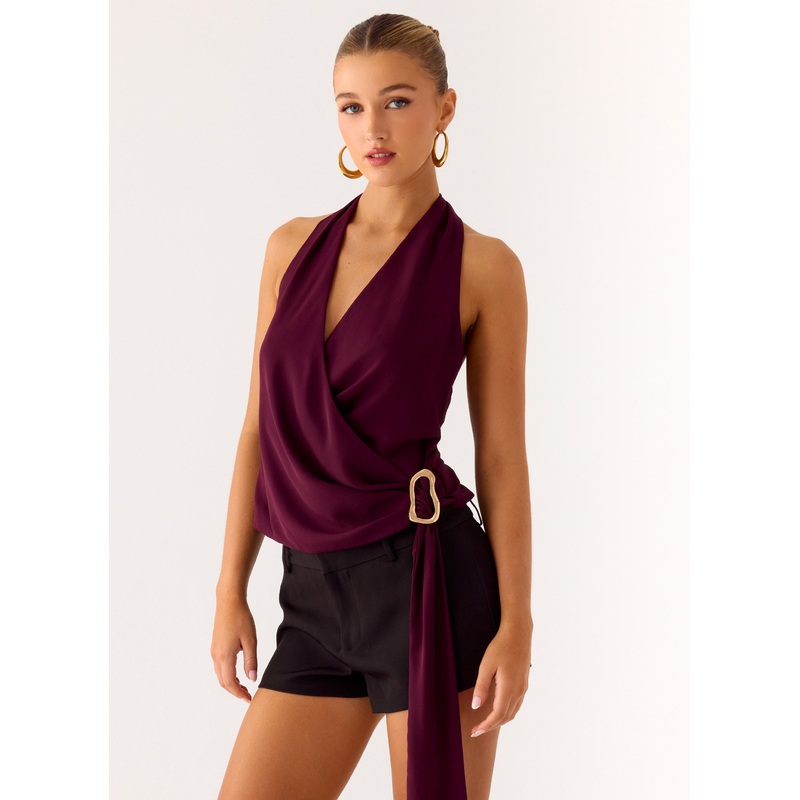 Teaha Wrap Top – Plum Plum US 0