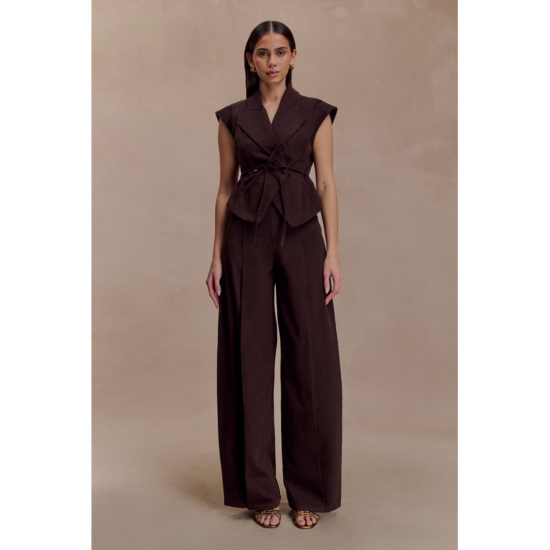 Beatrix High Rise Denim Jeans – Chocolate 22