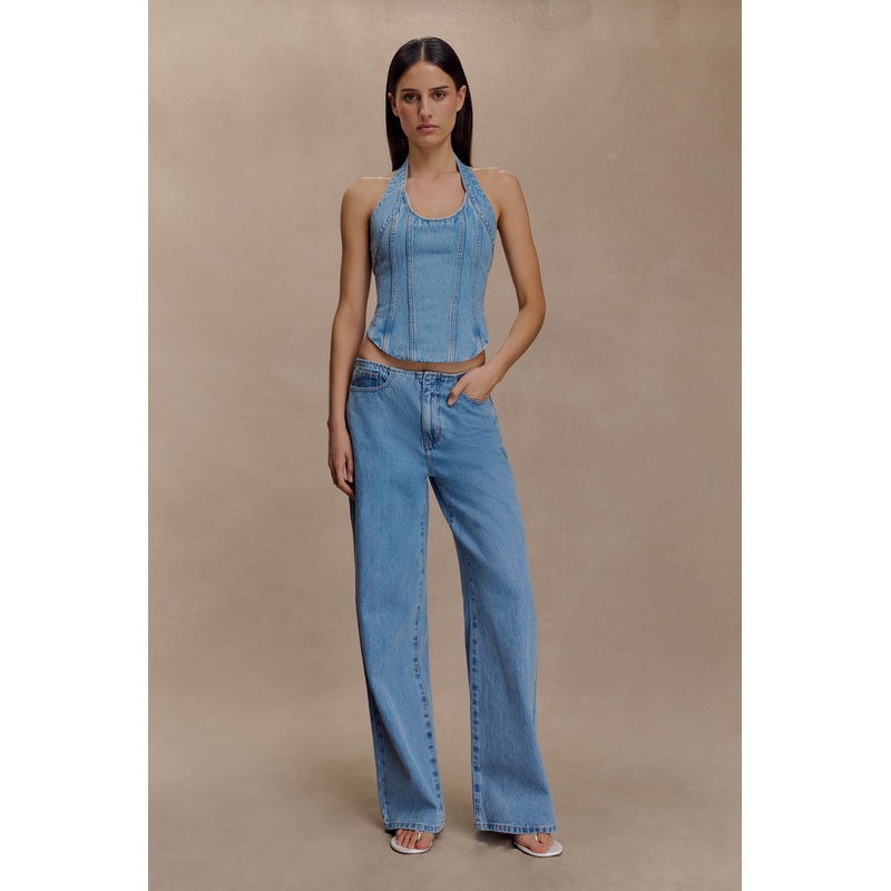 Caitlin Mid Rise Denim Jeans – Classic Blue 22