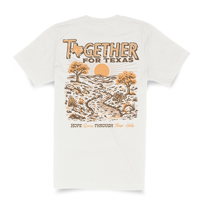 Together For Texas T-Shirt Vintage White Small