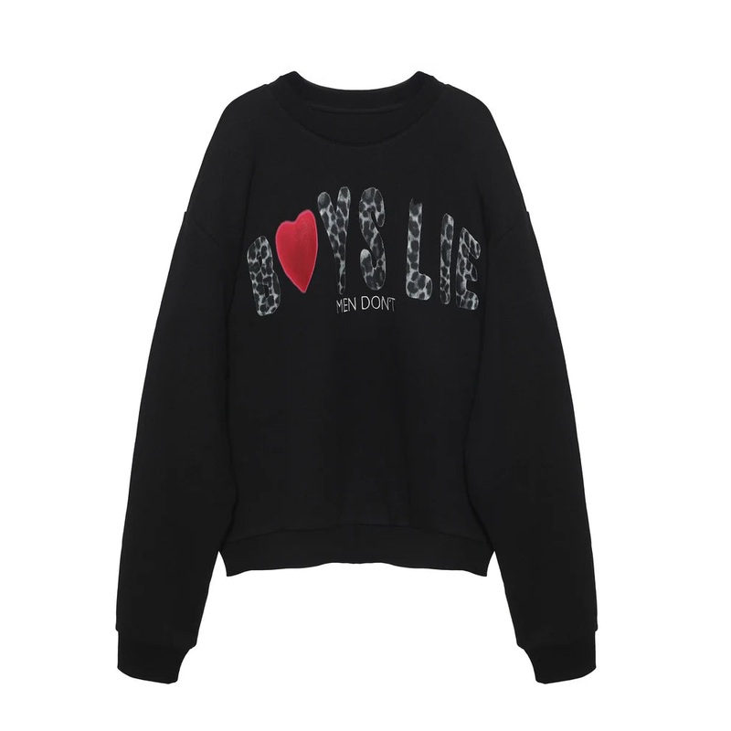 Boys Lie Caitlyn Coded V2 Kara Crewneck Black XS/S