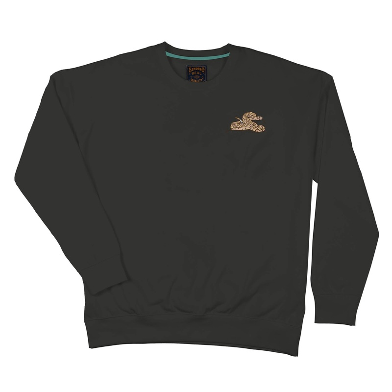Rattlesnake Sweatshirt Vintage Black X-Small