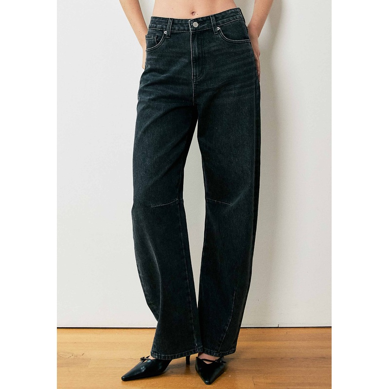 Barrel Baggy Jeans Black Stone 1