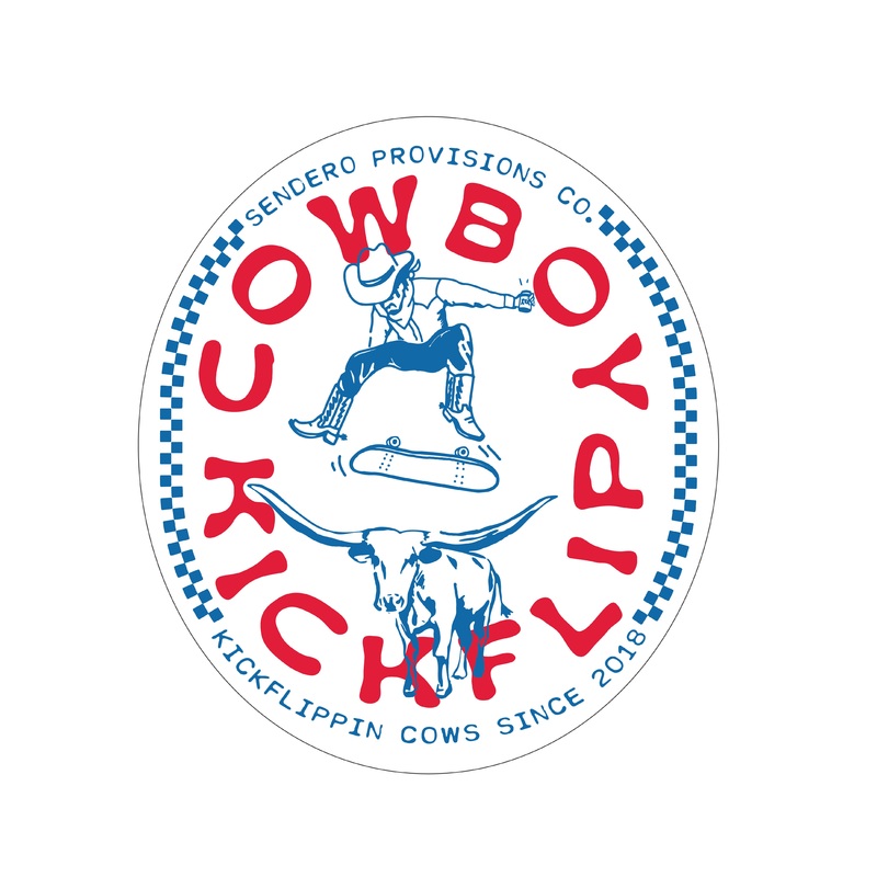 Cowboy Kickflip Sticker