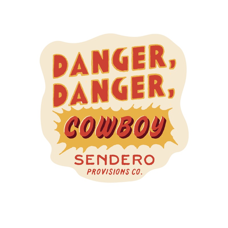 Danger Cowboy Sticker