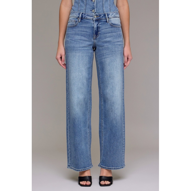 Hidden 33 Inseam Mid Rise Logan Dad Jeans Medium 24