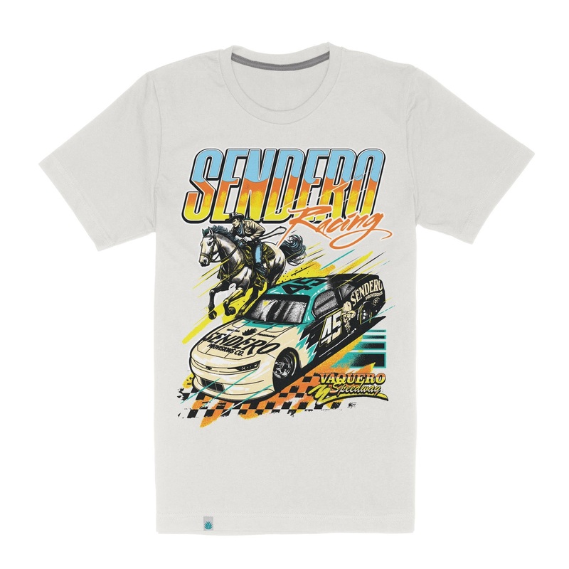 Brad Perez x Sendero Racing Vintage T-Shirt Vintage White Small