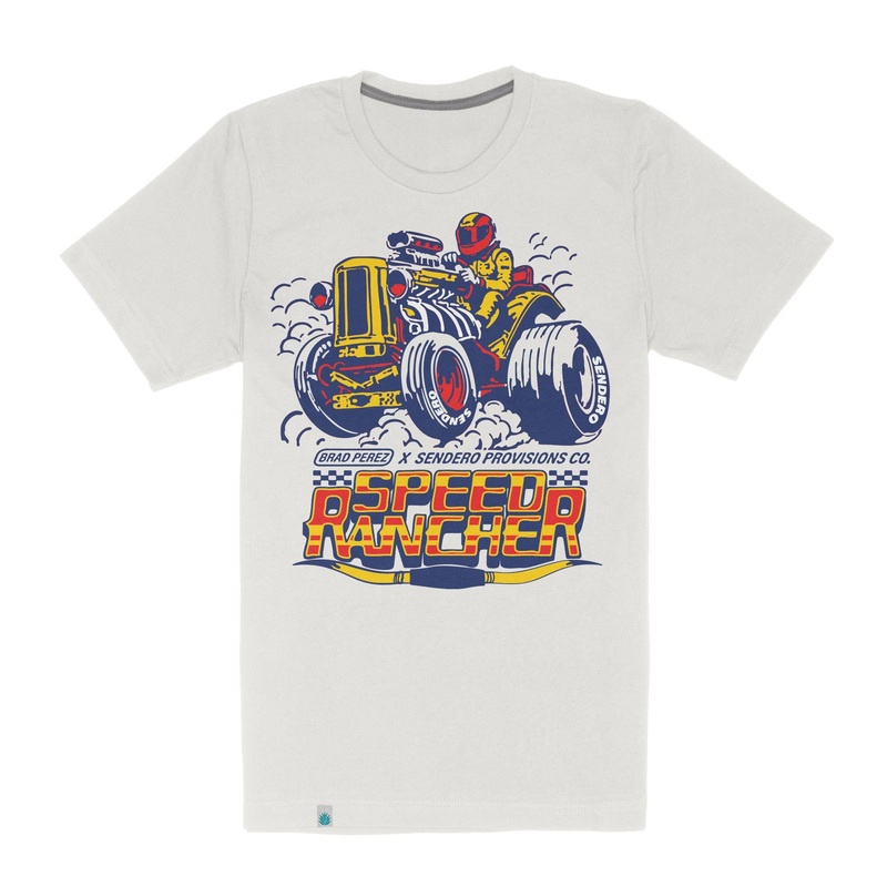Brad Perez x Sendero Speed Rancher T-Shirt Vintage White Small