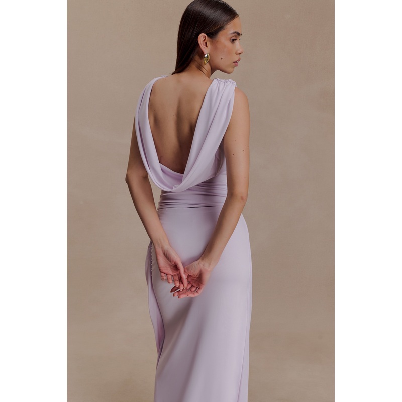 Bridget Slinky Cowl Back Top – Dusty Lilac XXS