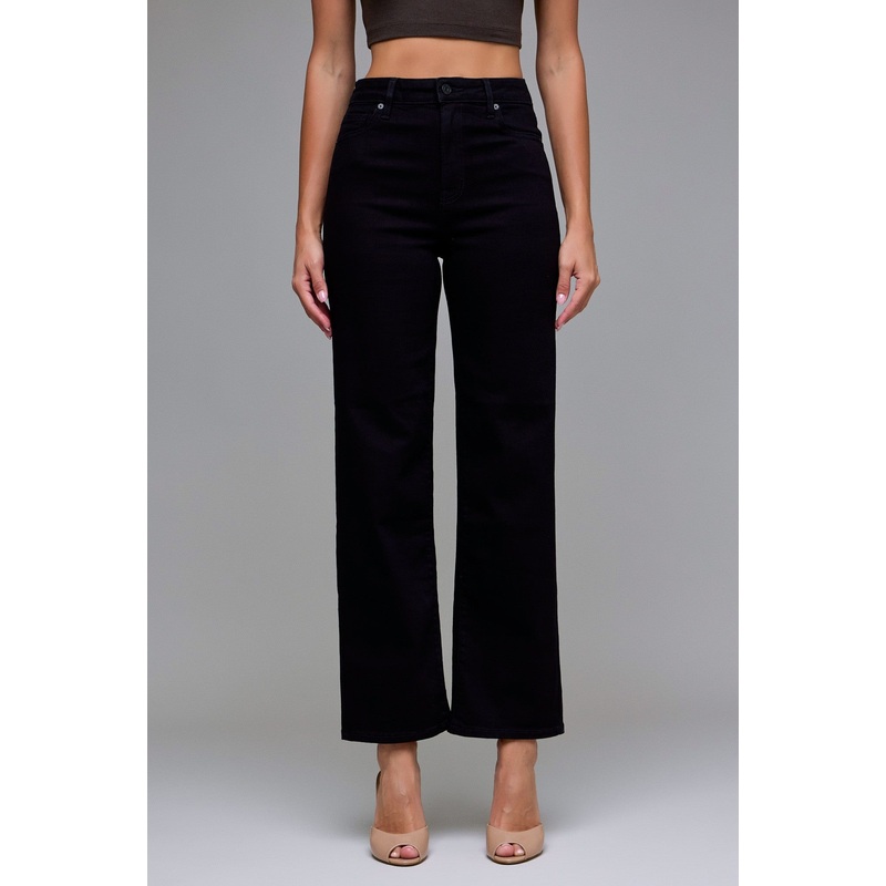 Hidden Jet Black Clean Stretch Straight Leg Jean Black 24