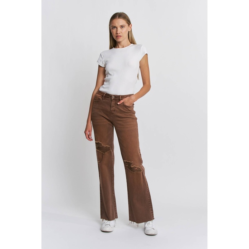 MICA High Rise Wide Leg w Tummy Tuck Copper Brown 24