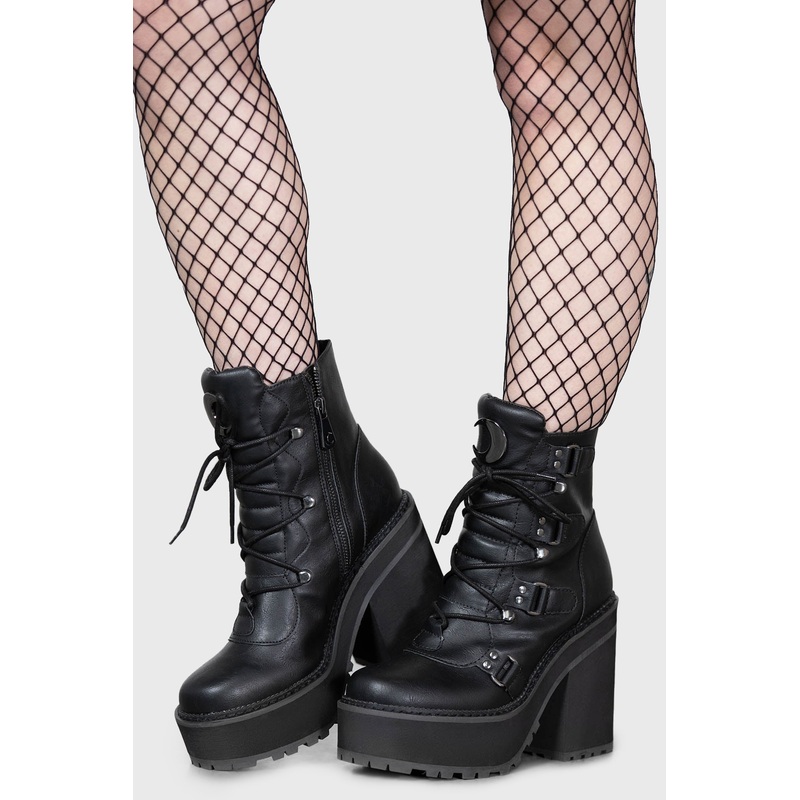 Broom Rider Boots [B] US5 Black 100% PU