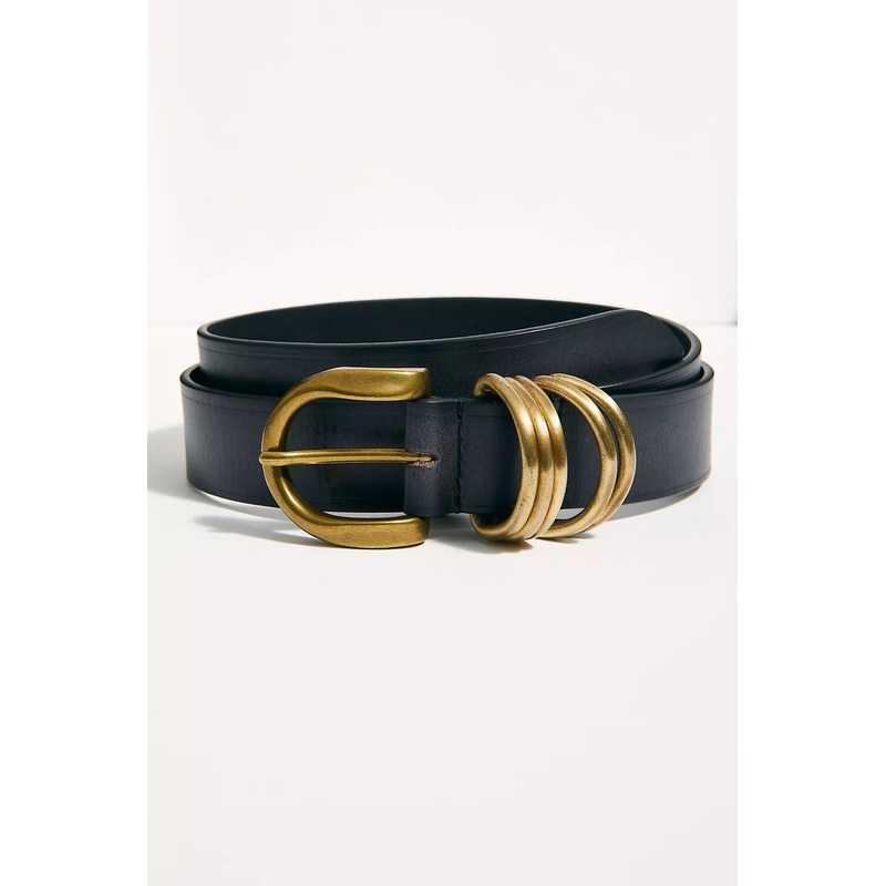 Free People Rori Leather Belt Black XS/S