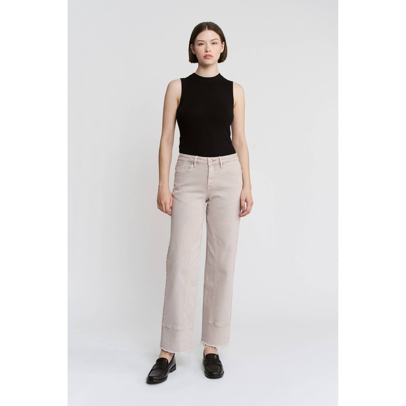 Mica Denim High Rise Ankle Straight Leg Mushroom 24