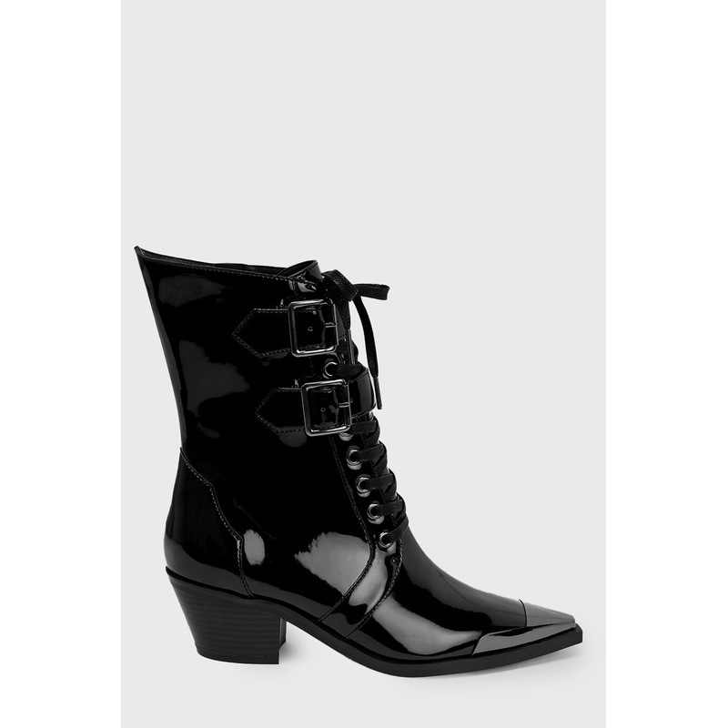 Dark Sin Boots US5 Black 100% PU