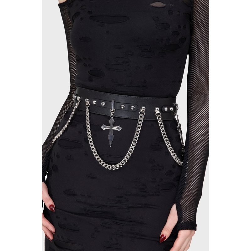 Hope To Die Cross Belt XS-M Black 100%Polyurethane