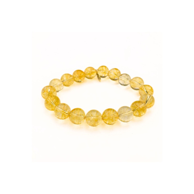 November Birthstone Bracelet | 10mm Honey Citrine Bracelet O/S