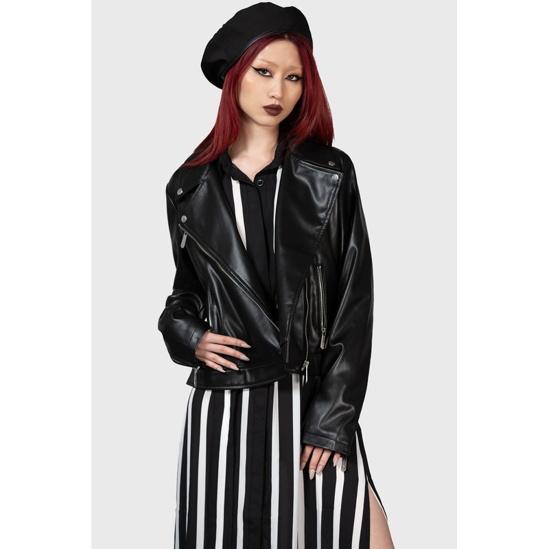 Night Wrath Biker Jacket XS Black 61% Polyurethane 39% Polyester