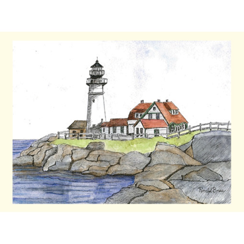 Single Portland Head Lighthouse Card