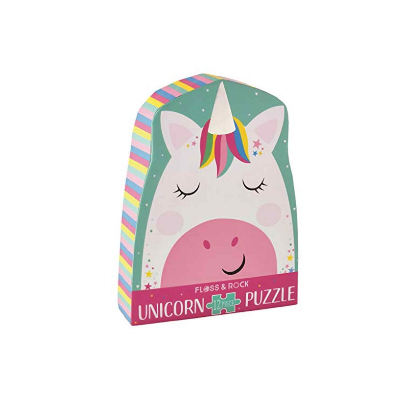 12pc Puzzle Rainbow Unicorn O/S