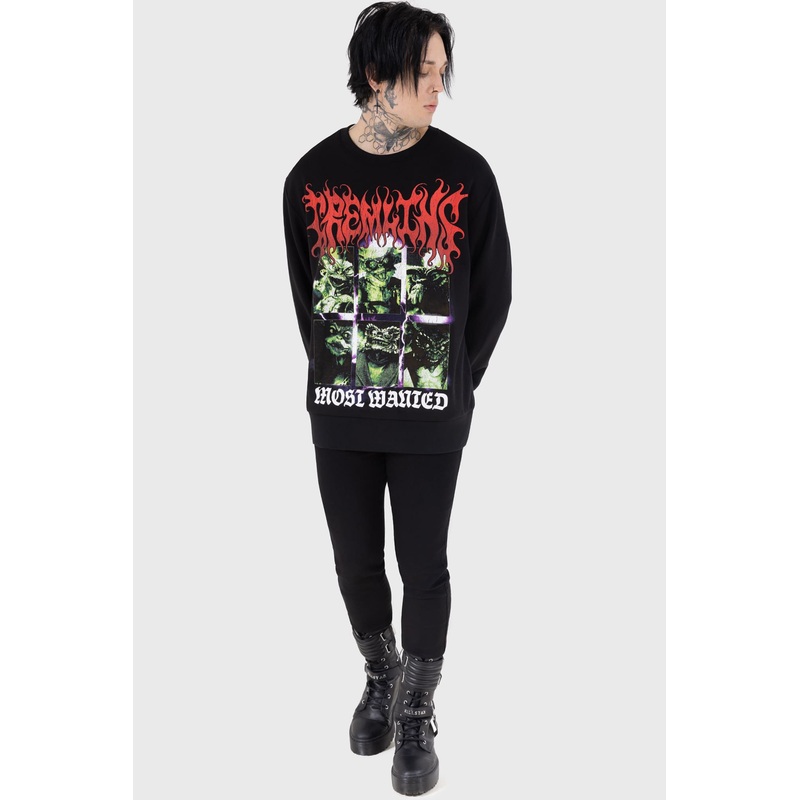 Most Wanted Sweatshirt XS Black 80% Polyester 15% Viscose 5% Elastane