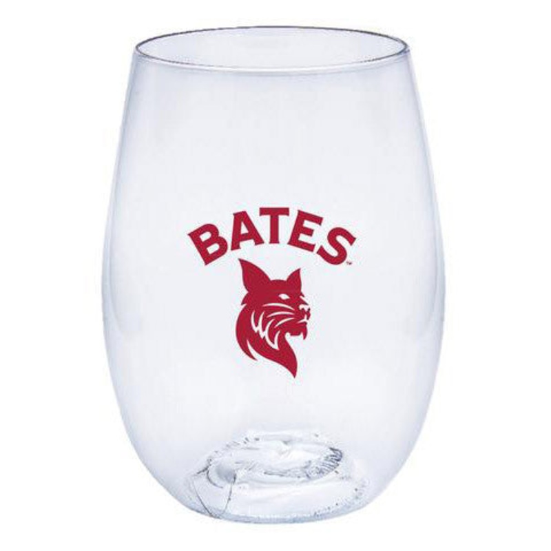 15 oz. BATES & Bobcat Stemless Wine Glass