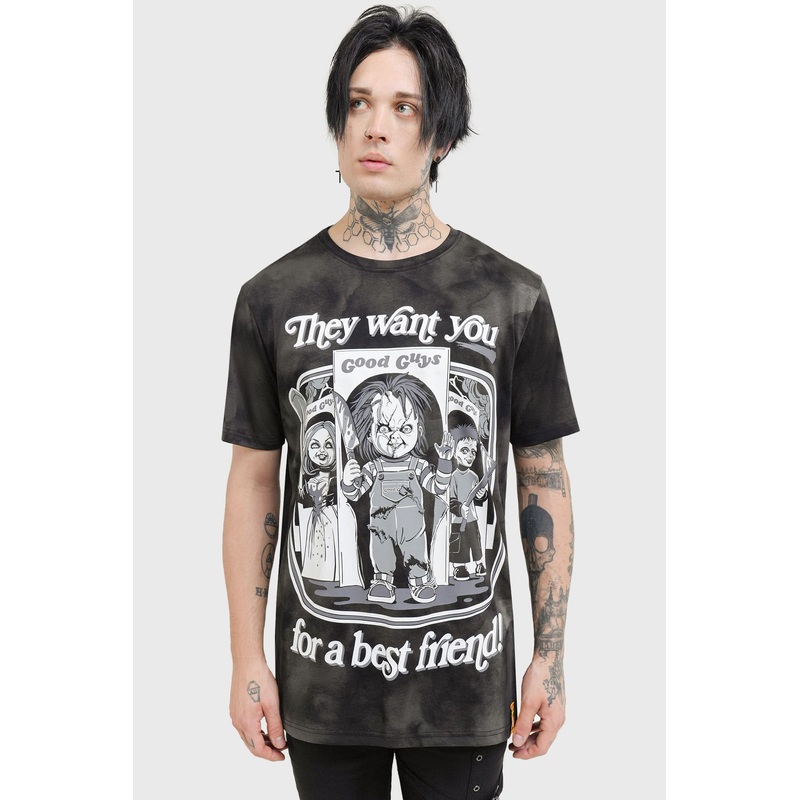 Hey There Friend T-Shirt XS Black 100% Cotton