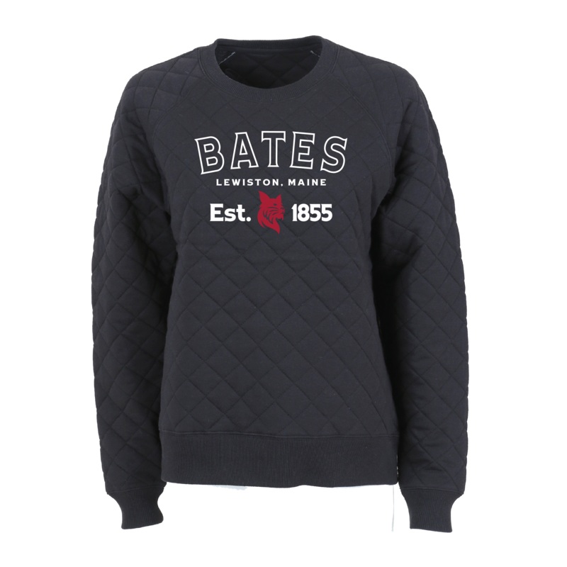 Women’s Black Quilted Crewneck from Boxercraft Small