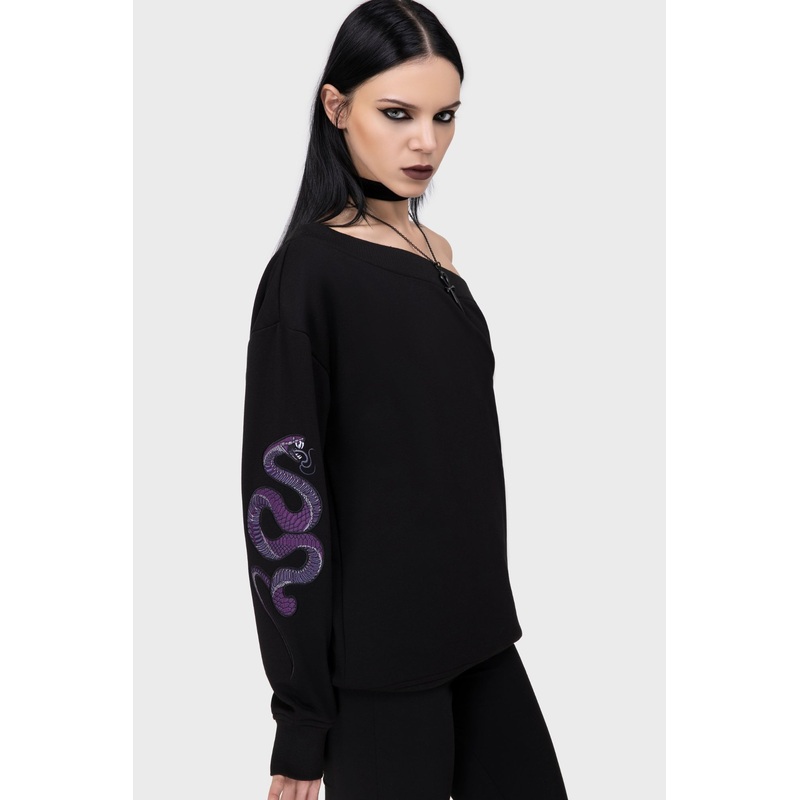 Dreadwood Sweatshirt XS Black 74% Polyester 22% Viscose 4% Elastane