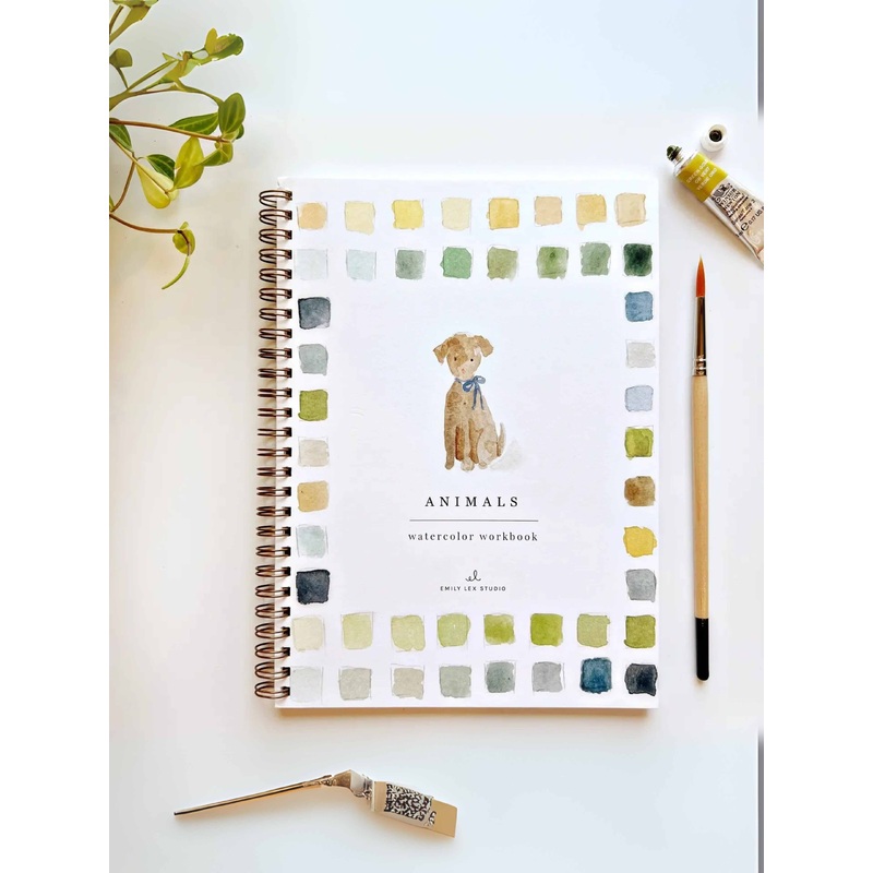 Animals Watercolor Book O/S