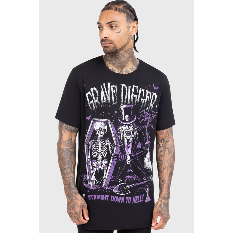 Grave Digger T-Shirt XS Black 100% Cotton