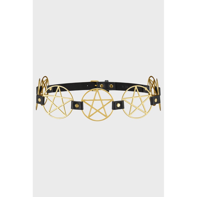 Pentagram Belt [GOLD] One Size Gold 100% POLYURETHANE