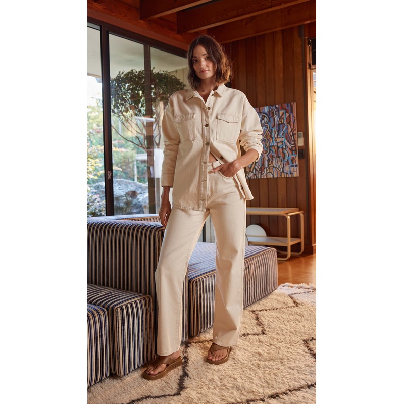 Baxter Straight Leg Jeans XS ECRU