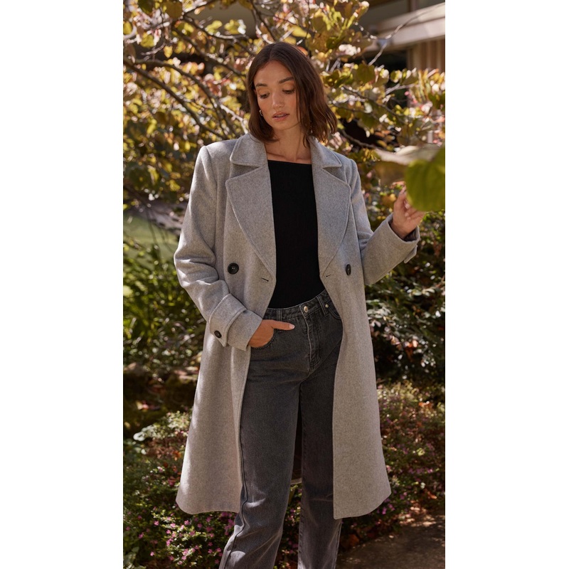 Reade Belted Coat XS GREY MARLE